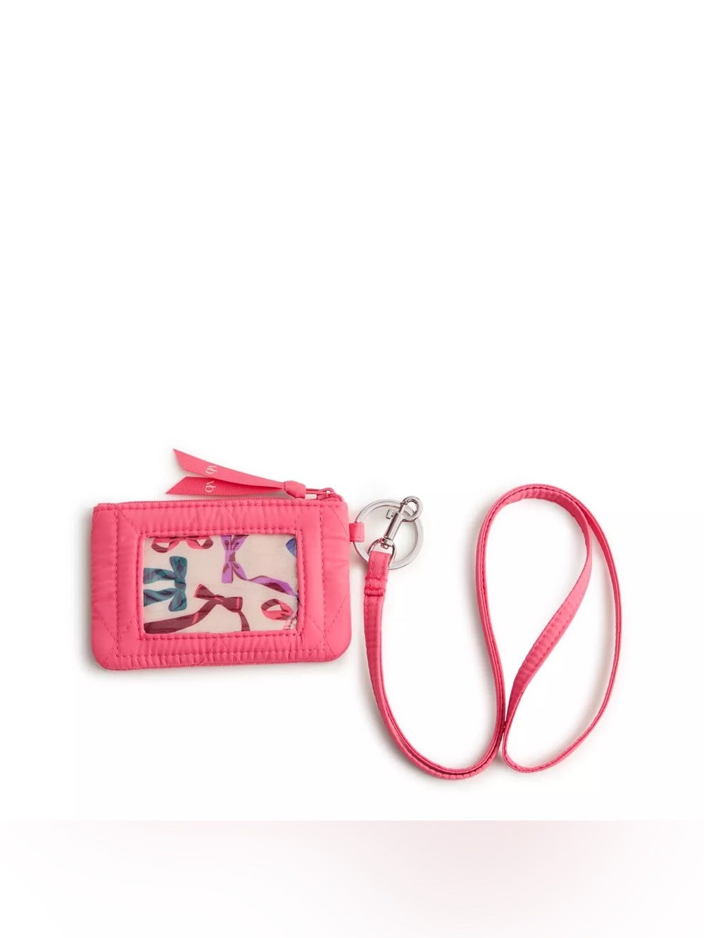 NWT Vera Bradley Women's Outlet Ultralight Zip ID and Lanyard Rapture Rose